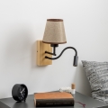 Brilagi - LED Flexibilní nástěnná lampa NUBILA WOOD 1xE27/25W/230V + LED/3W dub/hnědá