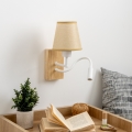 Brilagi - LED Flexibilní nástěnná lampa NUBILA WOOD 1xE27/25W/230V + LED/3W dub/světle hnědá