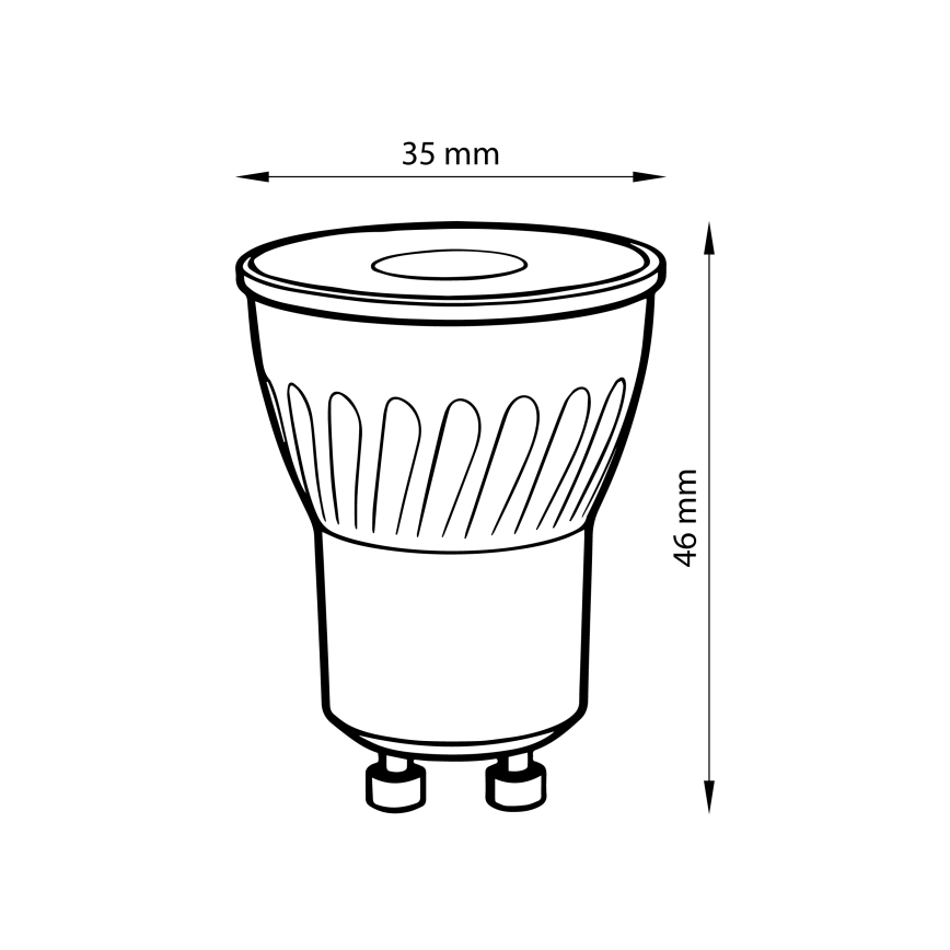 BRILAGI - LED Keramická žárovka GU10-MR11/5W/230V 4000K černá