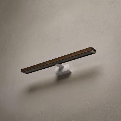 Brilagi - LED Koupelnové osvětlení zrcadla 3v1 WOODY MIRROR 3v1 LED/12W/230V 60 cm IP44 bílá/dub ořech