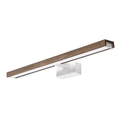 Brilagi - LED Koupelnové osvětlení zrcadla 3v1 WOODY MIRROR 3v1 LED/12W/230V 60 cm IP44 bílá/dub ořech