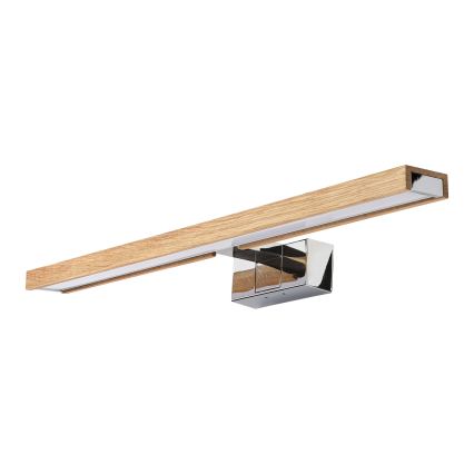 Brilagi - LED Koupelnové osvětlení zrcadla 3v1 WOODY MIRROR LED/12W/230V 60 cm IP44 lesklý chrom/dub