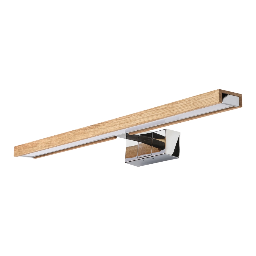 Brilagi - LED Koupelnové osvětlení zrcadla 3v1 WOODY MIRROR LED/12W/230V 60 cm IP44 lesklý chrom/dub