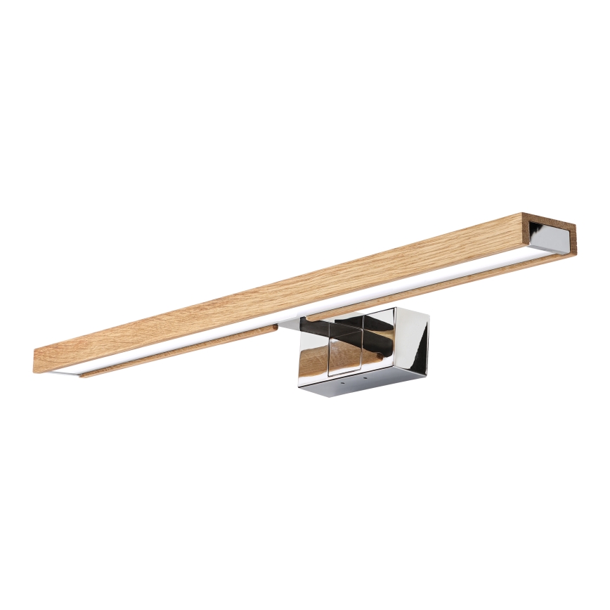Brilagi - LED Koupelnové osvětlení zrcadla 3v1 WOODY MIRROR LED/12W/230V 60 cm IP44 lesklý chrom/dub