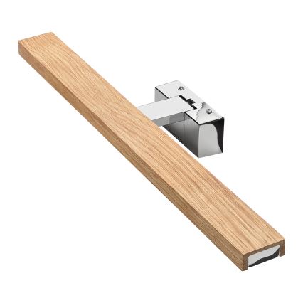 Brilagi - LED Koupelnové osvětlení zrcadla 3v1 WOODY MIRROR LED/12W/230V 60 cm IP44 lesklý chrom/dub