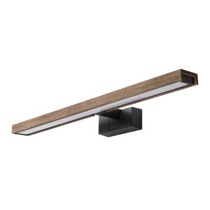 Brilagi - LED Koupelnové osvětlení zrcadla 3v1 WOODY MIRROR LED/12W/230V IP44 černá/dub ořech