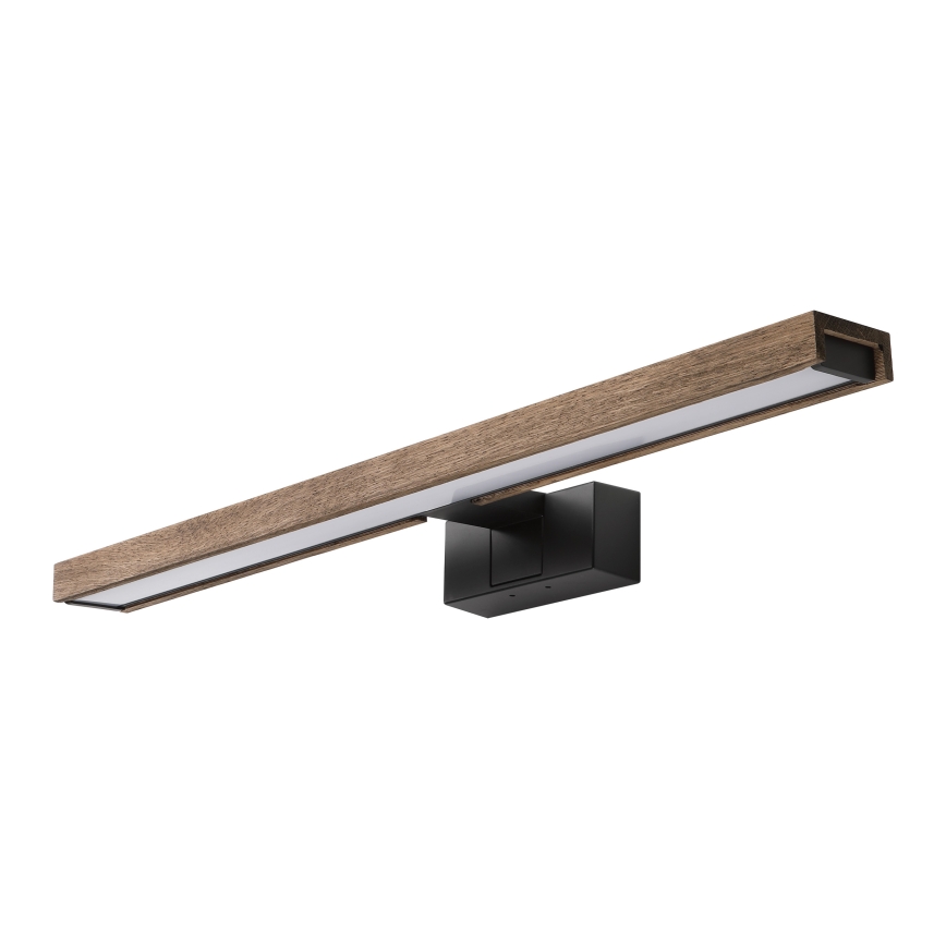Brilagi - LED Koupelnové osvětlení zrcadla 3v1 WOODY MIRROR LED/12W/230V IP44 černá/dub ořech
