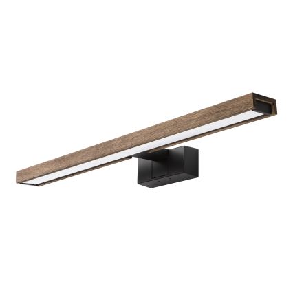 Brilagi - LED Koupelnové osvětlení zrcadla 3v1 WOODY MIRROR LED/12W/230V IP44 černá/dub ořech