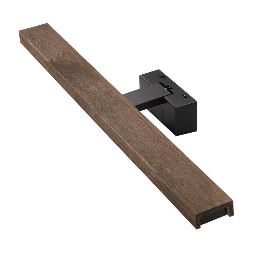 Brilagi - LED Koupelnové osvětlení zrcadla 3v1 WOODY MIRROR LED/12W/230V IP44 černá/dub ořech