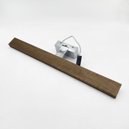 Brilagi - LED Koupelnové osvětlení zrcadla 3v1 WOODY MIRROR LED/12W/230V 60 cm IP44 lesklý chrom/dub ořech