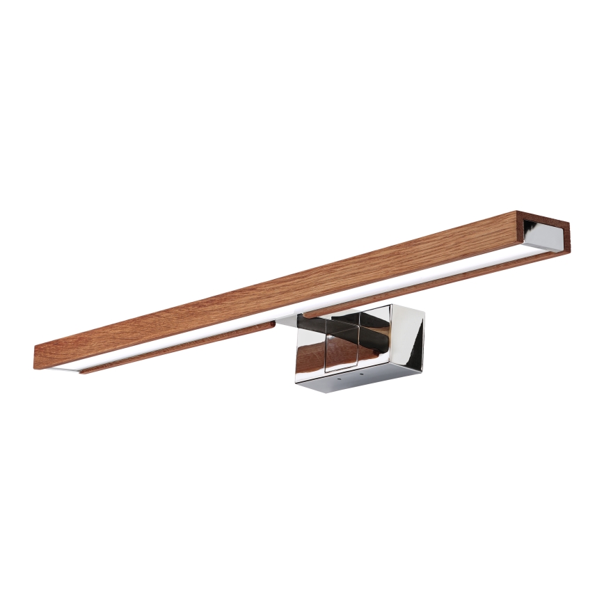 Brilagi - LED Koupelnové osvětlení zrcadla 3v1 WOODY MIRROR LED/12W/230V 60 cm IP44 lesklý chrom/dub třešeň