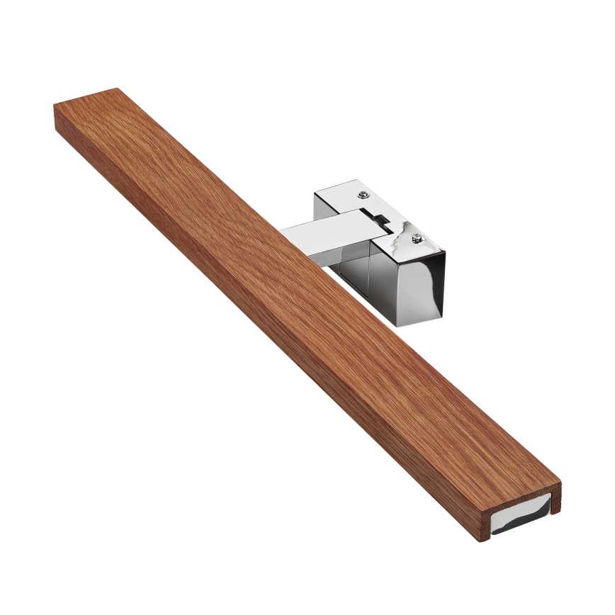 Brilagi - LED Koupelnové osvětlení zrcadla 3v1 WOODY MIRROR LED/12W/230V 60 cm IP44 lesklý chrom/dub třešeň