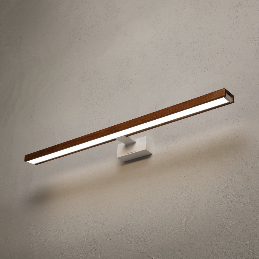 Brilagi - LED Koupelnové osvětlení zrcadla 3v1 WOODY MIRROR LED/15W/230V 80 cm IP44 bílá/dub třešeň