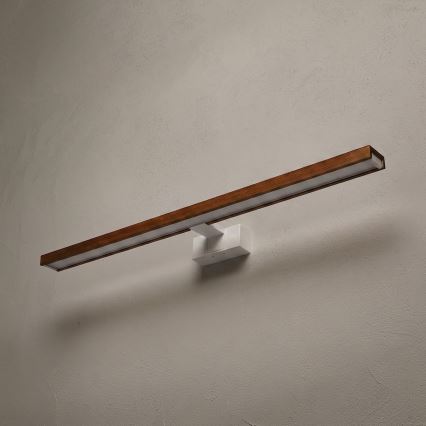 Brilagi - LED Koupelnové osvětlení zrcadla 3v1 WOODY MIRROR LED/15W/230V 80 cm IP44 bílá/dub třešeň