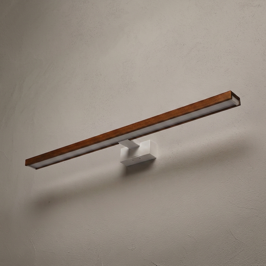 Brilagi - LED Koupelnové osvětlení zrcadla 3v1 WOODY MIRROR LED/15W/230V 80 cm IP44 bílá/dub třešeň
