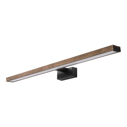 Brilagi - LED Koupelnové osvětlení zrcadla 3v1 WOODY MIRROR LED/15W/230V 80 cm IP44 černá/dub ořech