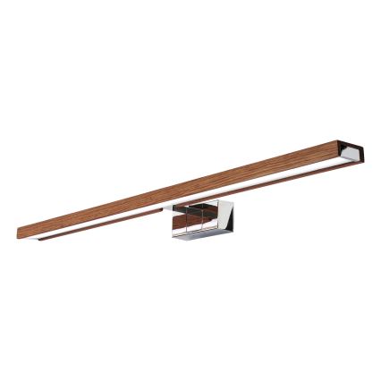 BRILAGI - LED Koupelnové osvětlení zrcadla 3v1 WOODY MIRROR LED/15W/230V 80 cm IP44 lesklý chrom/dub třešeň
