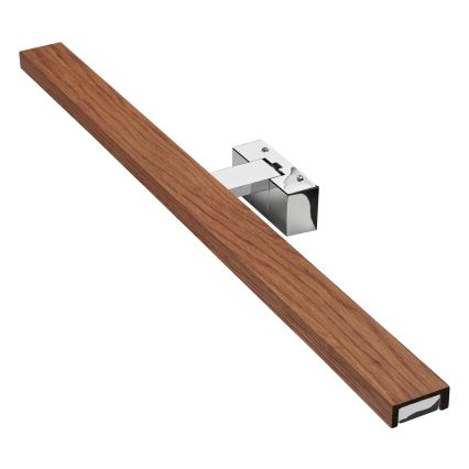 BRILAGI - LED Koupelnové osvětlení zrcadla 3v1 WOODY MIRROR LED/15W/230V 80 cm IP44 lesklý chrom/dub třešeň