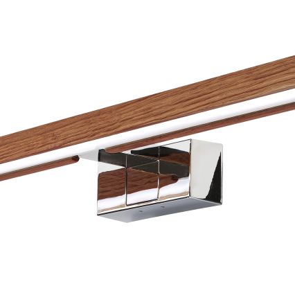 BRILAGI - LED Koupelnové osvětlení zrcadla 3v1 WOODY MIRROR LED/15W/230V 80 cm IP44 lesklý chrom/dub třešeň