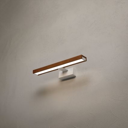 Brilagi - LED Koupelnové osvětlení zrcadla 3v1 WOODY MIRROR LED/8W/230V 40 cm IP44 bílá/dub třešeň