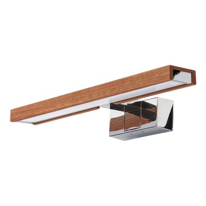 Brilagi - LED Koupelnové osvětlení zrcadla 3v1 WOODY MIRROR LED/8W/230V 40 cm IP44 lesklý chrom/dub třešeň