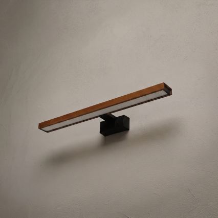Brilagi - LED Koupelnové osvětlení zrcadla WOODY MIRROR 3v1 LED/12W/230V 60 cm IP44 černá/dub třešeň