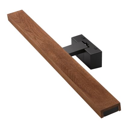 Brilagi - LED Koupelnové osvětlení zrcadla WOODY MIRROR 3v1 LED/12W/230V 60 cm IP44 černá/dub třešeň