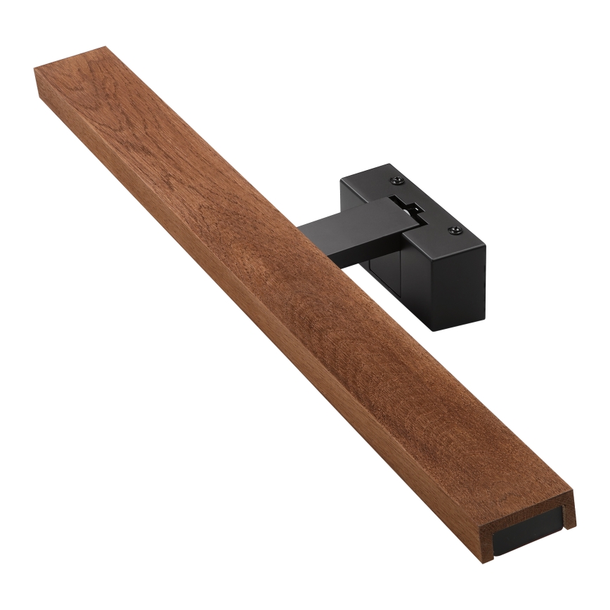 Brilagi - LED Koupelnové osvětlení zrcadla WOODY MIRROR 3v1 LED/12W/230V 60 cm IP44 černá/dub třešeň