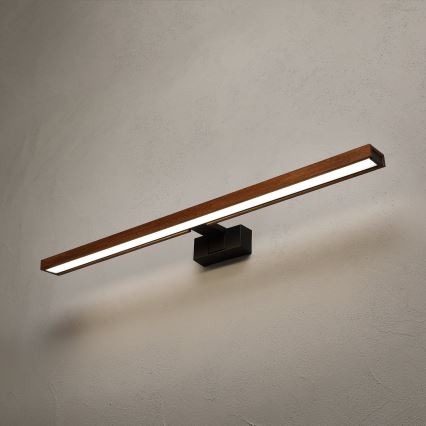 Brilagi - LED Koupelnové osvětlení zrcadla WOODY MIRROR 3v1 LED/15W/230V 80 cm IP44 černá/dub třešeň