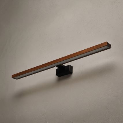 Brilagi - LED Koupelnové osvětlení zrcadla WOODY MIRROR 3v1 LED/15W/230V 80 cm IP44 černá/dub třešeň
