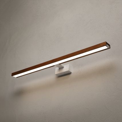 Brilagi - LED Koupelnové osvětlení zrcadla WOODY MIRROR 3v1 LED/15W/230V 80 cm IP44 bílá/dub třešeň