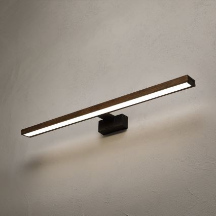 Brilagi - LED Koupelnové osvětlení zrcadla WOODY MIRROR 3v1 LED/15W/230V 80 cm IP44 černá/dub ořech