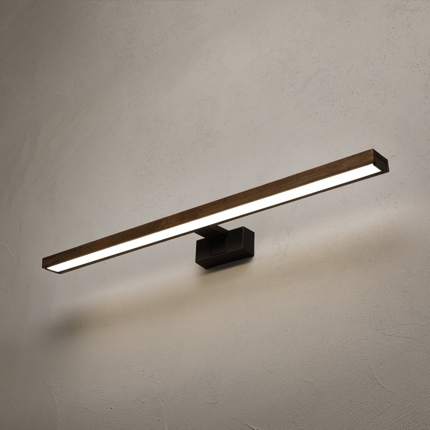Brilagi - LED Koupelnové osvětlení zrcadla WOODY MIRROR 3v1 LED/15W/230V 80 cm IP44 černá/dub ořech