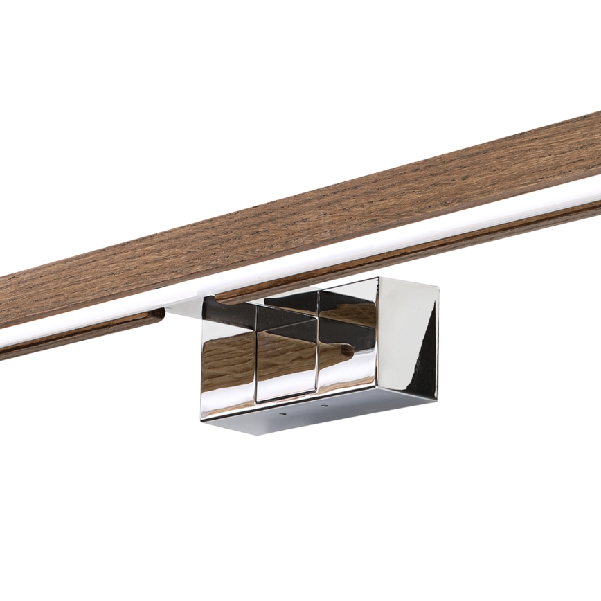 BRILAGI - LED Koupelnové osvětlení zrcadla WOODY MIRROR 3v1 LED/15W/230V 80 cm IP44 lesklý chrom/dub ořech