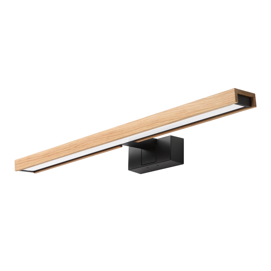 Brilagi - LED Koupelnové osvětlení zrcadla 3v1 WOODY MIRROR LED/12W/230V 60 cm IP44 černá/dub