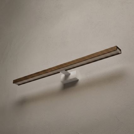 Brilagi - LED Koupelnové osvětlení zrcadla 3v1 WOODY MIRROR LED/15W/230V 80 cm IP44 bílá/dub ořech