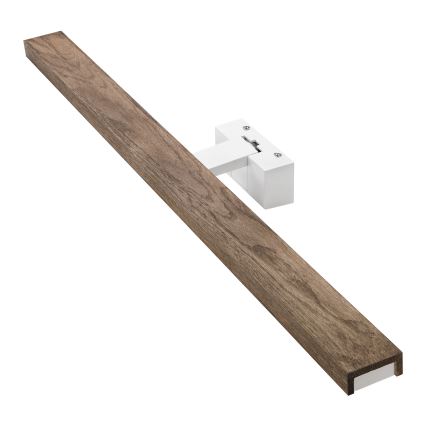 Brilagi - LED Koupelnové osvětlení zrcadla 3v1 WOODY MIRROR LED/15W/230V 80 cm IP44 bílá/dub ořech