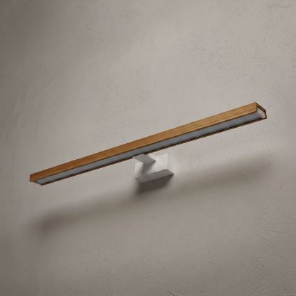 Brilagi - LED Koupelnové osvětlení zrcadla 3v1 WOODY MIRROR LED/15W/230V 80 cm IP44 bílá/dub