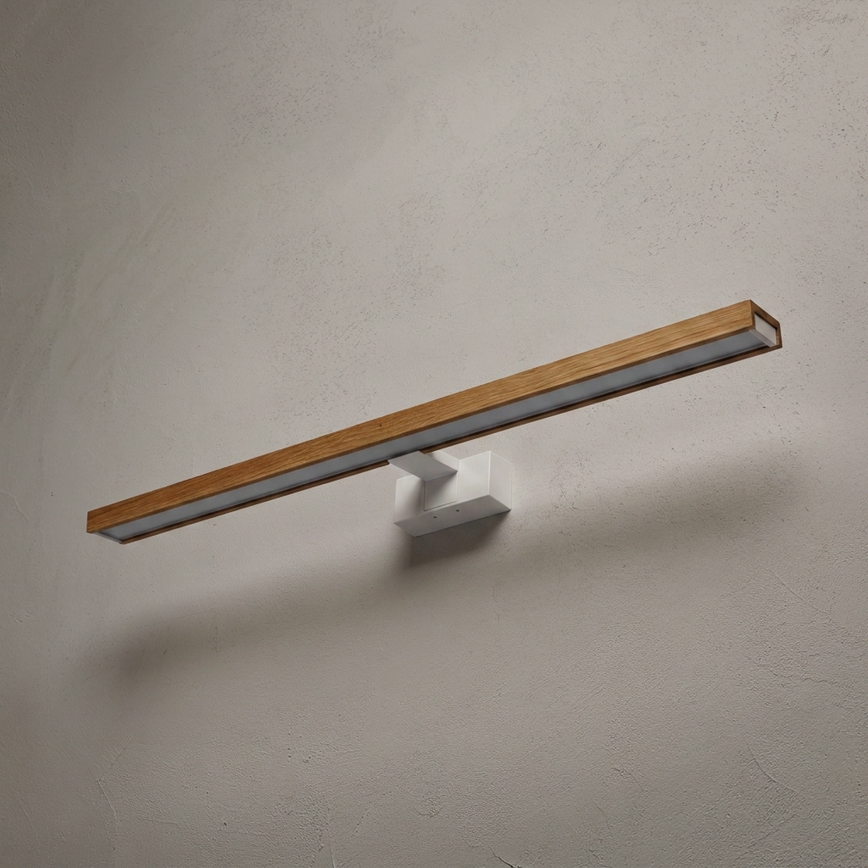 Brilagi - LED Koupelnové osvětlení zrcadla 3v1 WOODY MIRROR LED/15W/230V 80 cm IP44 bílá/dub