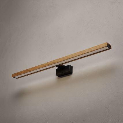 Brilagi - LED Koupelnové osvětlení zrcadla 3v1 WOODY MIRROR LED/15W/230V 80 cm IP44 černá/dub
