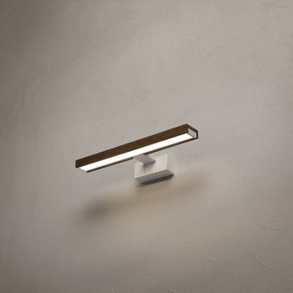 Brilagi - LED Koupelnové osvětlení zrcadla 3v1 WOODY MIRROR LED/8W/230V 40 cm IP44 bílá/dub