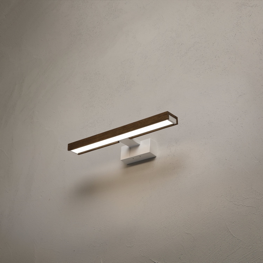 Brilagi - LED Koupelnové osvětlení zrcadla 3v1 WOODY MIRROR LED/8W/230V 40 cm IP44 bílá/dub