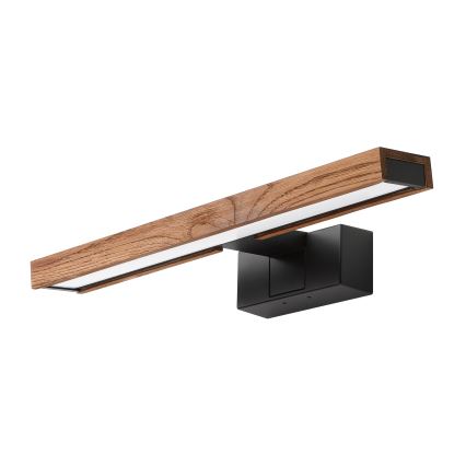 Brilagi - LED Koupelnové osvětlení zrcadla 3v1 WOODY MIRROR LED/8W/230V 40 cm IP44 černá/dub