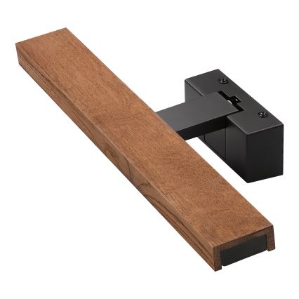 Brilagi - LED Koupelnové osvětlení zrcadla 3v1 WOODY MIRROR LED/8W/230V 40 cm IP44 černá/dub