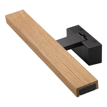 Brilagi - LED Koupelnové osvětlení zrcadla 3v1 WOODY MIRROR LED/8W/230V IP44 černá/dub