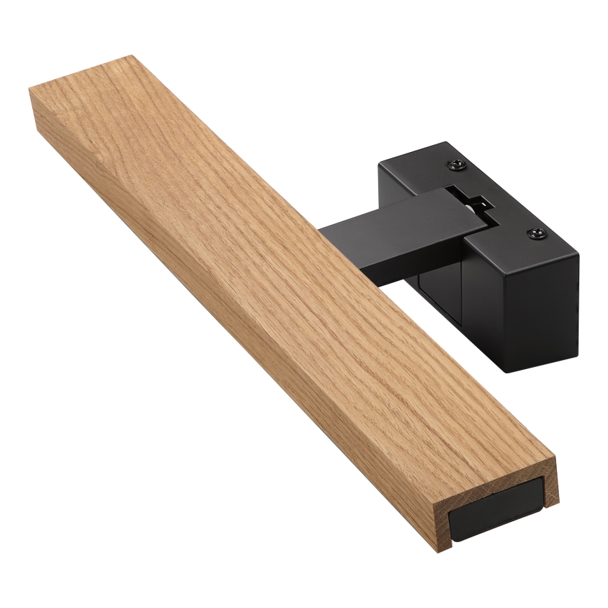 Brilagi - LED Koupelnové osvětlení zrcadla 3v1 WOODY MIRROR LED/8W/230V IP44 černá/dub