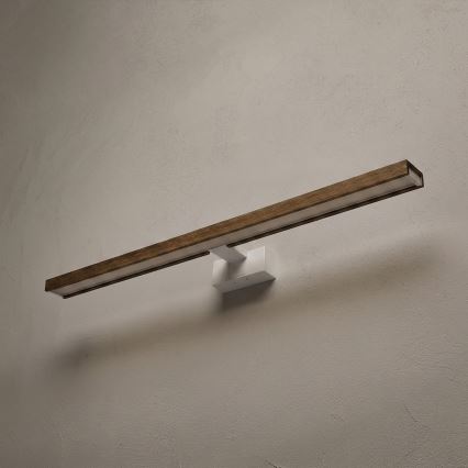 Brilagi - LED Koupelnové osvětlení zrcadla WOODY MIRROR 3v1 LED/15W/230V 80 cm IP44 bílá/dub ořech