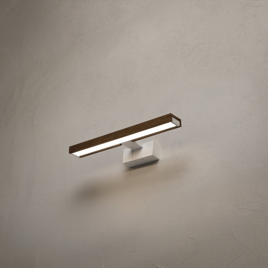 Brilagi - LED Koupelnové osvětlení zrcadla WOODY MIRROR 3v1 LED/8W/230V 40 cm IP44 bílá/dub