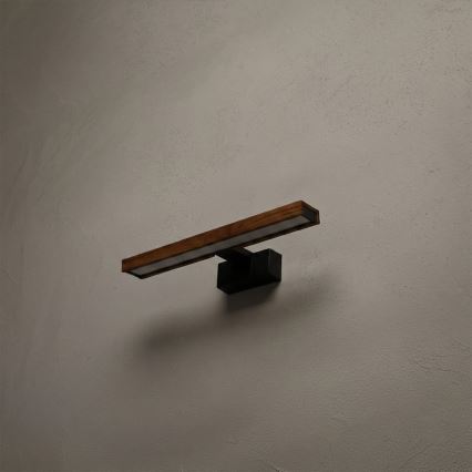 Brilagi - LED Koupelnové osvětlení zrcadla WOODY MIRROR 3v1 LED/8W/230V 40 cm IP44 černá/dub