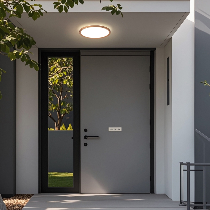 Brilagi - LED Koupelnové stropní svítidlo ULTRA SLIM LED/12W/230V pr.22,5 cm rose gold IP54